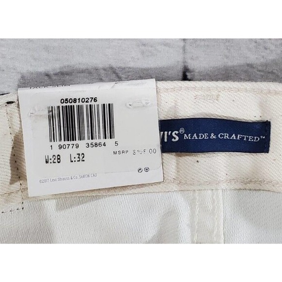 Levis Made & Crafted Tack Slim Fit Jeans White Wash Cotton $198 MENS SIZE 28X32 - Picture 7 of 8
